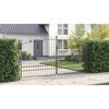 vidaXL Porte Double avec verrouillage Gris 400 x 199.5 cm Acier