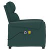 vidaXL Fauteuil &eacute;lectrique de massage Vert fonc&eacute; Tissu