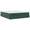 vidaXL Cadre de lit ottoman avec matelas vert fonc&eacute; 160x200 cm velours