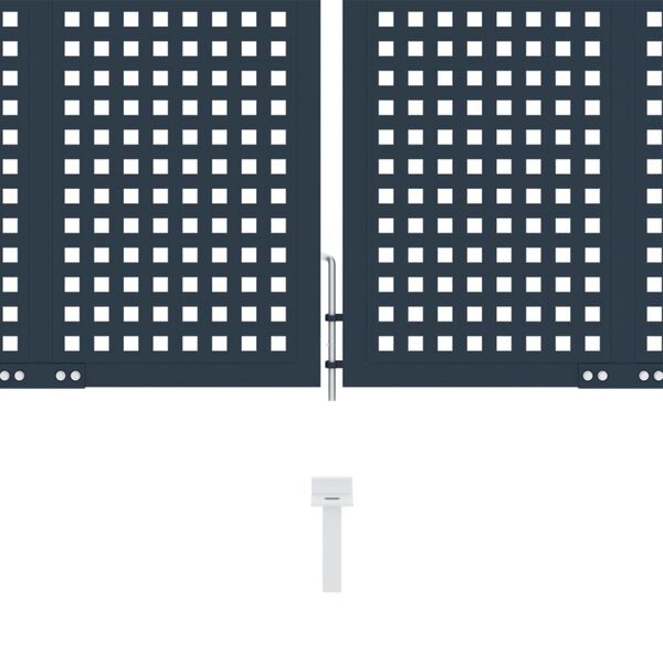 vidaXL Portail de cl&ocirc;ture Anthracite 404 x 75 cm Acier