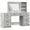 vidaXL Table de Toilette 3 pc Gris b&eacute;ton 78,5 x 41 x 135 cm