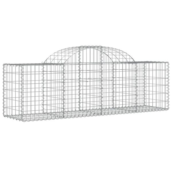 vidaXL Paniers &agrave; gabions arqu&eacute;s 14 pcs 200x50x60/80 cm fer galvanis&eacute;