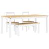 vidaXL Ensemble &agrave; manger PANAMA 4 pcs blanc bois de pin massif