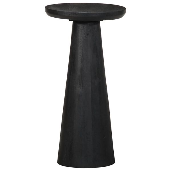 vidaXL Table d'appoint noir &Oslash;30x60 cm bois de manguier massif