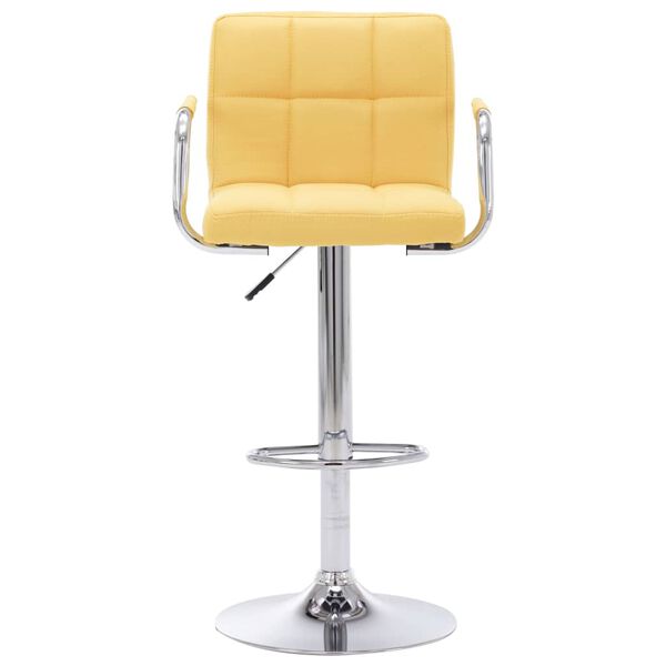 vidaXL Chaises de bar lot de 2 jaune tissu