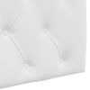 vidaXL T&ecirc;te de lit suspendue Montage mural Blanc 100 x 55 x 7 cm tissu