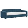 vidaXL Lit de jour avec matelas bleu 80x200 cm velours