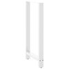 vidaXL Pieds de table de bar Blanc 2 pi&egrave;ces 60 x (110-111) cm Acier