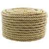 vidaXL Corde de bateau 14 mm 50 m Naturel