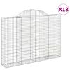 vidaXL Paniers &agrave; gabions arqu&eacute;s 13 pcs 200x30x140/160 cm Fer galvanis&eacute;