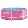 INTEX Piscine hors-sol avec cadre en m&eacute;tal 244 x 76 cm Rond pour Rose