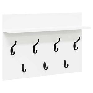vidaXL Porte-manteau mural Montage mural Blanc 60 x 40 x 12 cm