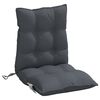 vidaXL Coussins de chaise &agrave; dossier bas lot de 4 anthracite