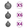 vidaXL Sapin de No&euml;l artificiel Nordmann avec LED et boules Vert 180cm