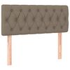 vidaXL Sommier &agrave; lattes de lit avec matelas Taupe 100x200 cm Tissu