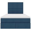 vidaXL Lit avec rangement et matelas Bleu 120 x 200 cm Polyester