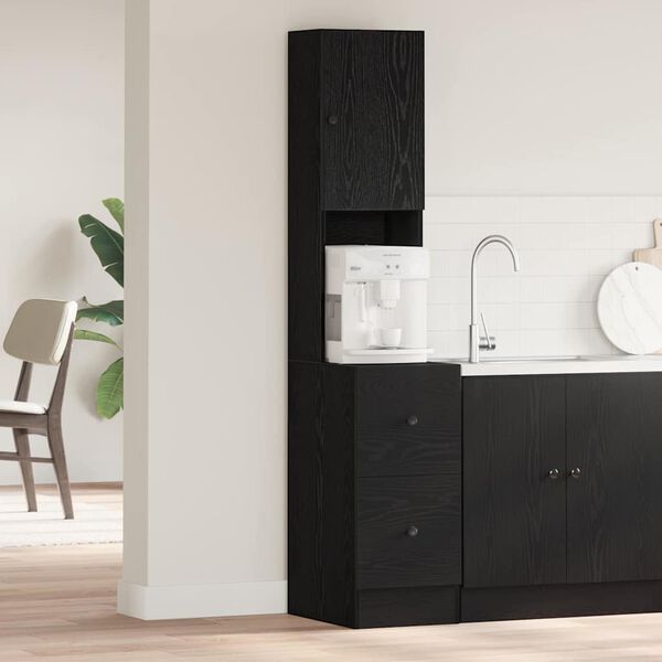 vidaXL Armoire de cuisine avec tiroir Chêne noir Bois d'ingénierie