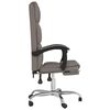 vidaXL Fauteuil inclinable de bureau Taupe Tissu