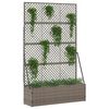 vidaXL Cache-pot de jardin Gris 105 x 30 x 170 cm M&eacute;tal