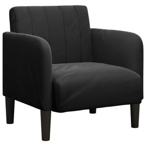 vidaXL Fauteuil avec accoudoirs noir 54 cm velours