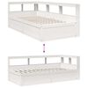 vidaXL Lit biblioth&egrave;que sans matelas blanc 100x200 cm bois pin massif