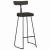 vidaXL Tabourets de bar lot de 2 noir 49x43x103cm bois manguier massif
