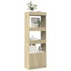 vidaXL Buffet haut 63x33x180 cm ch&ecirc;ne sonoma bois d'ing&eacute;nierie