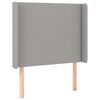 vidaXL T&ecirc;te de lit avec oreilles Gris clair 83x16x118/128 cm Tissu