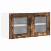 vidaXL Armoire suspendue Ch&ecirc;ne fum&eacute; et Blanc 80 x 31 x 40 cm