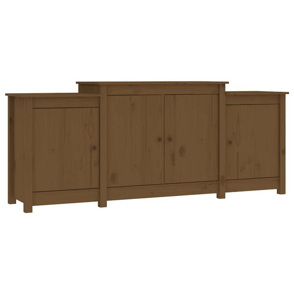 vidaXL Buffet Marron miel 164x37x68 cm Bois massif de pin