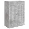 vidaXL Armoire Murale Gris b&eacute;ton 66 x 34,5 x 90 cm Bois d'ing&eacute;nierie