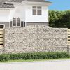 vidaXL Paniers &agrave; gabions arqu&eacute;s 3 pcs 400x30x180/200 cm Fer galvanis&eacute;
