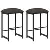 vidaXL Tabouret de bar 2 pc Gris fonc&eacute; 40 x 32 x 74 cm