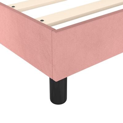 vidaXL Cadre de lit Rose 90x200 cm Velours