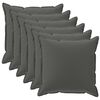 vidaXL Housse de coussin 6 pc HOUTEN Anthracite 40 x 40 cm Polyester