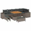 vidaXL Ensemble de canap&eacute; de jardin 9 pc Gris polyrotin