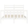 vidaXL Cadre de lit sans matelas blanc bois de pin massif