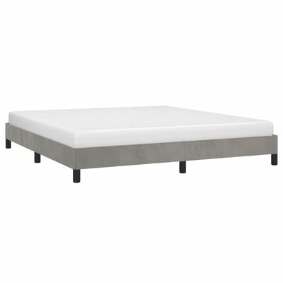 vidaXL Cadre de lit sans matelas gris clair 180x200 cm velours