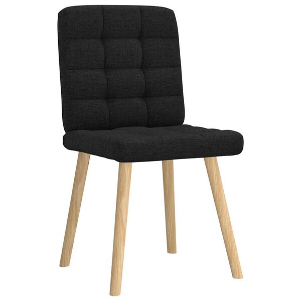 vidaXL Chaises à manger lot de 6 noir tissu