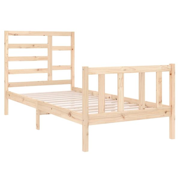 vidaXL Cadre de lit sans matelas bois massif 75x190 cm