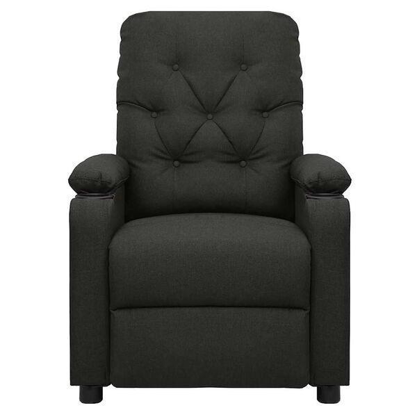 vidaXL Fauteuil Noir Tissu
