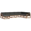 vidaXL Ensemble de canap&eacute;s d'ext&eacute;rieur 8 pc Naturel et Anthracite