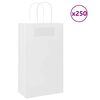 vidaXL Sacs en papier 250 pcs avec poign&eacute;es blanc 54x15x49 cm