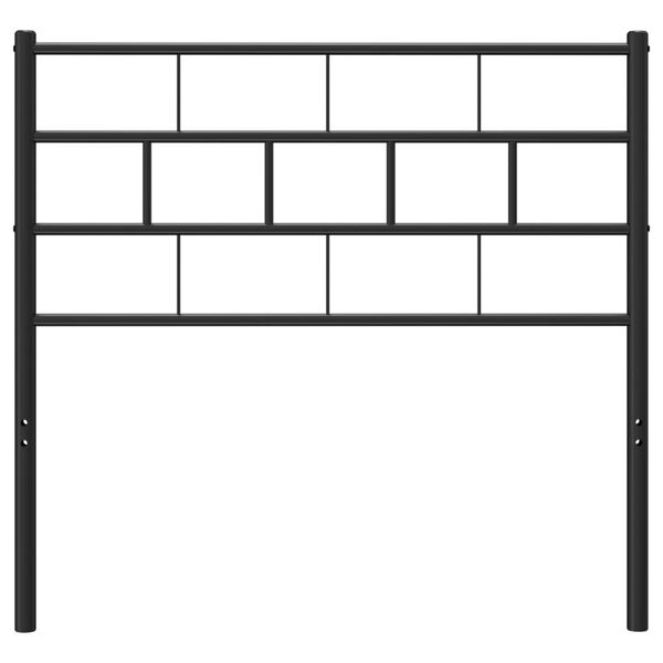 vidaXL T&ecirc;te de lit de remplacement m&eacute;tal noir 90 cm