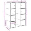 vidaXL Armoire modulaire 9 compartiments 109x36,5x143 cm blanc