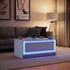 vidaXL Table basse avec lumi&egrave;res LED blanc bois d'ing&eacute;nierie
