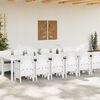 vidaXL Ensemble de salle à manger pour jardin 13 pcs Blanc Rattan Polt