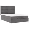 VidaXL Cadre de lit ottoman avec matelas gris 140x190 cm similicuir