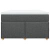 vidaXL Sommier &agrave; lattes de lit avec matelas Gris fonc&eacute; 120x200cm Tissu
