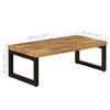 vidaXL Table basse 100x50x35 cm Bois de manguier solide et acier